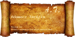 Adamecz Terézia névjegykártya